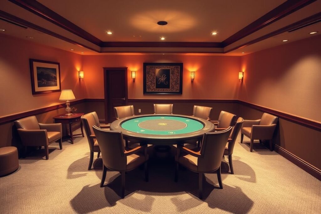 iluminação adequada para jogar poker